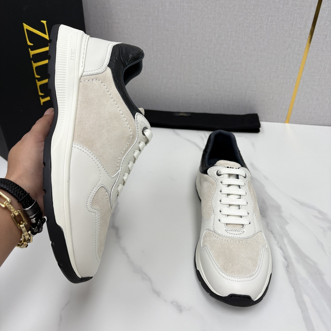 💋💍ZL家新品  Zill* 兹-利  是1970创立的法国奢侈男装品牌   缝线装饰男士休闲运动鞋当法