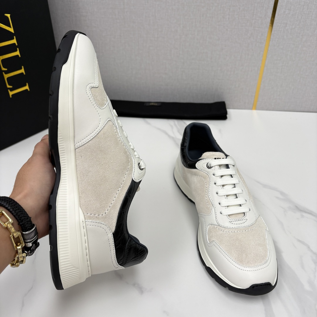 💋💍ZL家新品  Zill* 兹-利  是1970创立的法国奢侈男装品牌   缝线装饰男士休闲运动鞋当法
