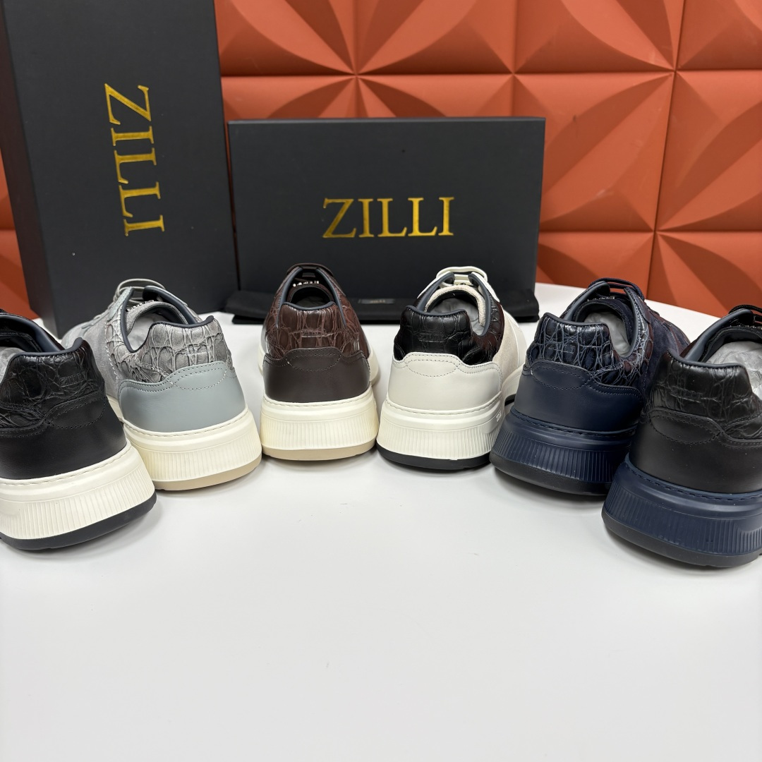 💋💍ZL家新品  Zill* 兹-利  是1970创立的法国奢侈男装品牌   缝线装饰男士休闲运动鞋当法