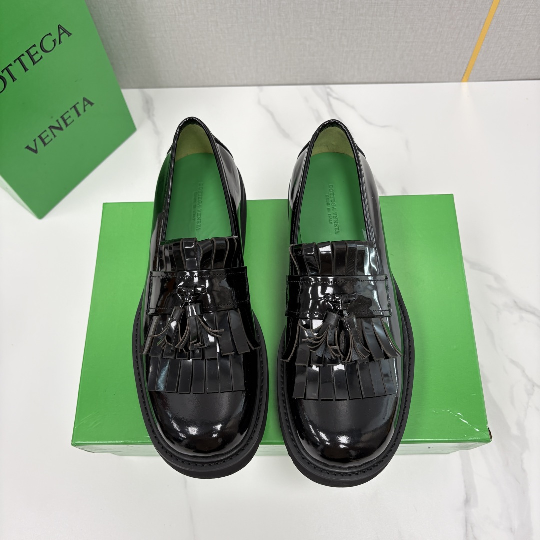 💋💍BV家新品  Botteg* Venet*/葆-蝶家 男士厚底流苏乐福鞋 最新款男士乐福皮鞋  进口