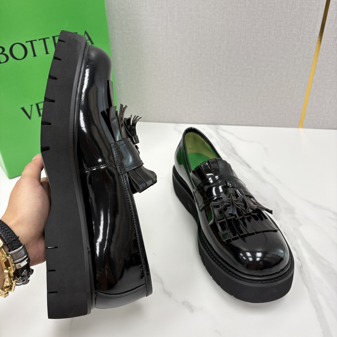 💋💍BV家新品  Botteg* Venet*/葆-蝶家 男士厚底流苏乐福鞋 最新款男士乐福皮鞋  进口