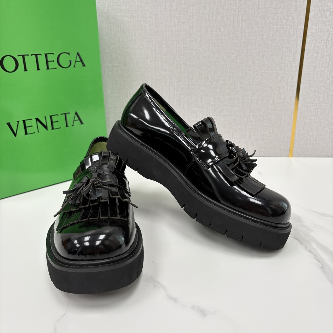 💋💍BV家新品  Botteg* Venet*/葆-蝶家 男士厚底流苏乐福鞋 最新款男士乐福皮鞋  进口