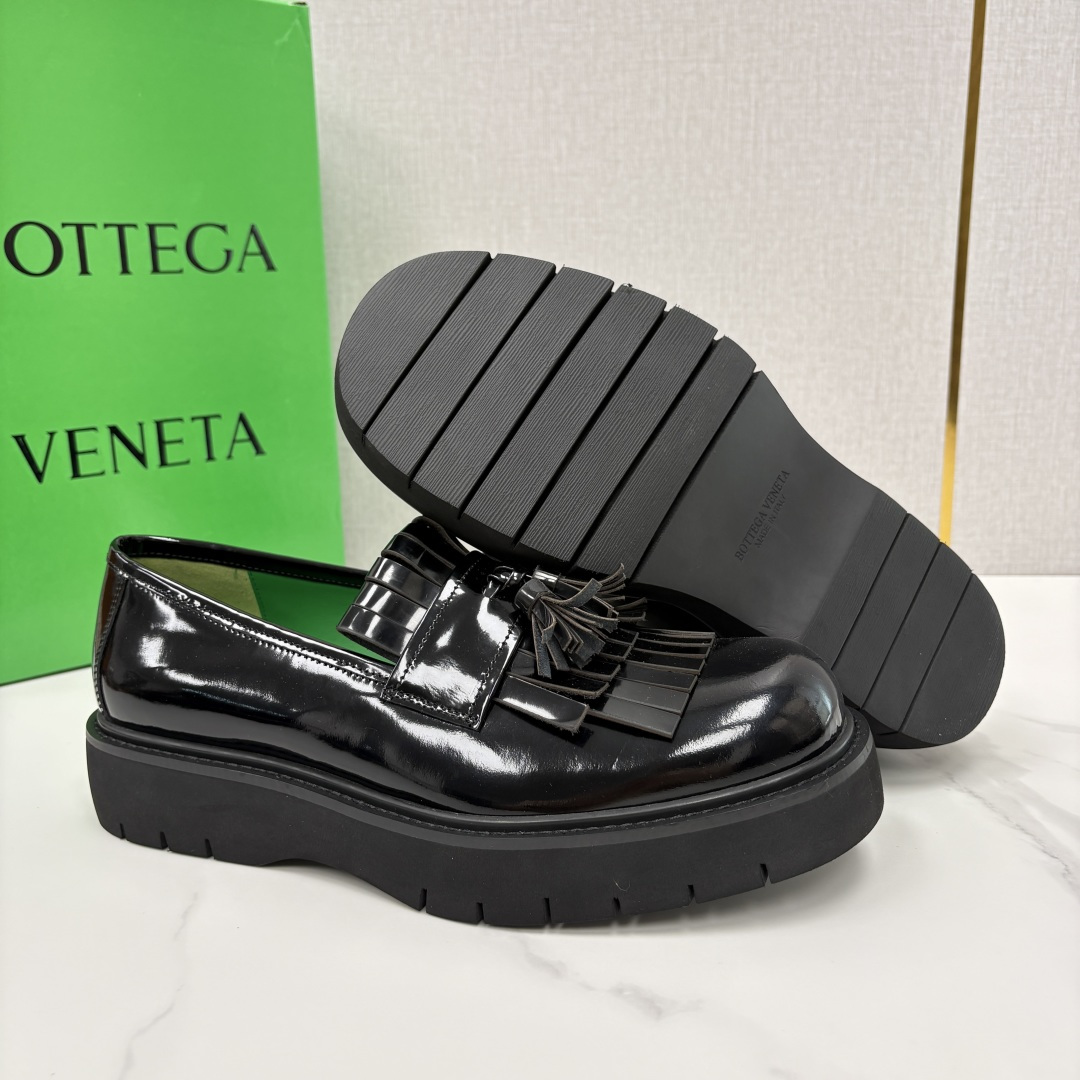 💋💍BV家新品  Botteg* Venet*/葆-蝶家 男士厚底流苏乐福鞋 最新款男士乐福皮鞋  进口
