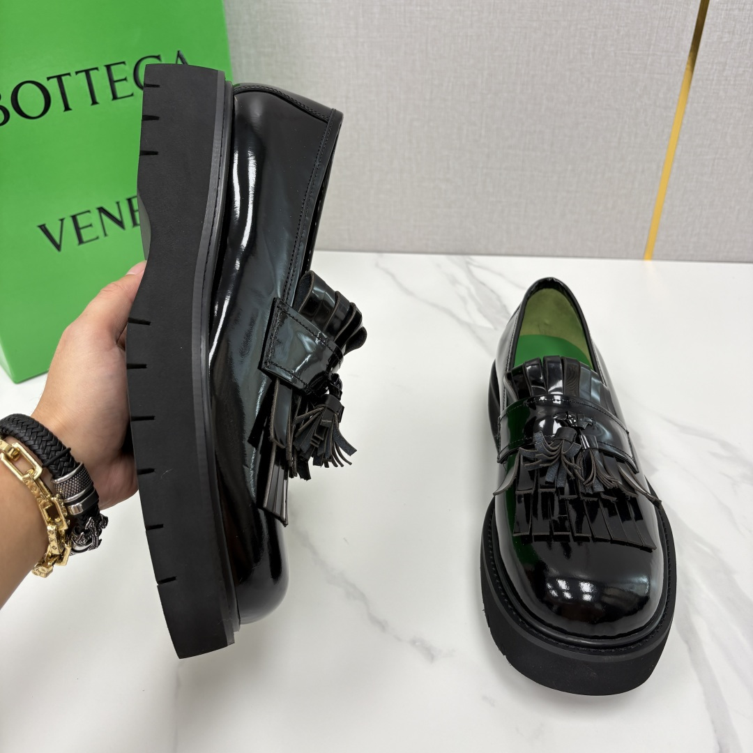 💋💍BV家新品  Botteg* Venet*/葆-蝶家 男士厚底流苏乐福鞋 最新款男士乐福皮鞋  进口
