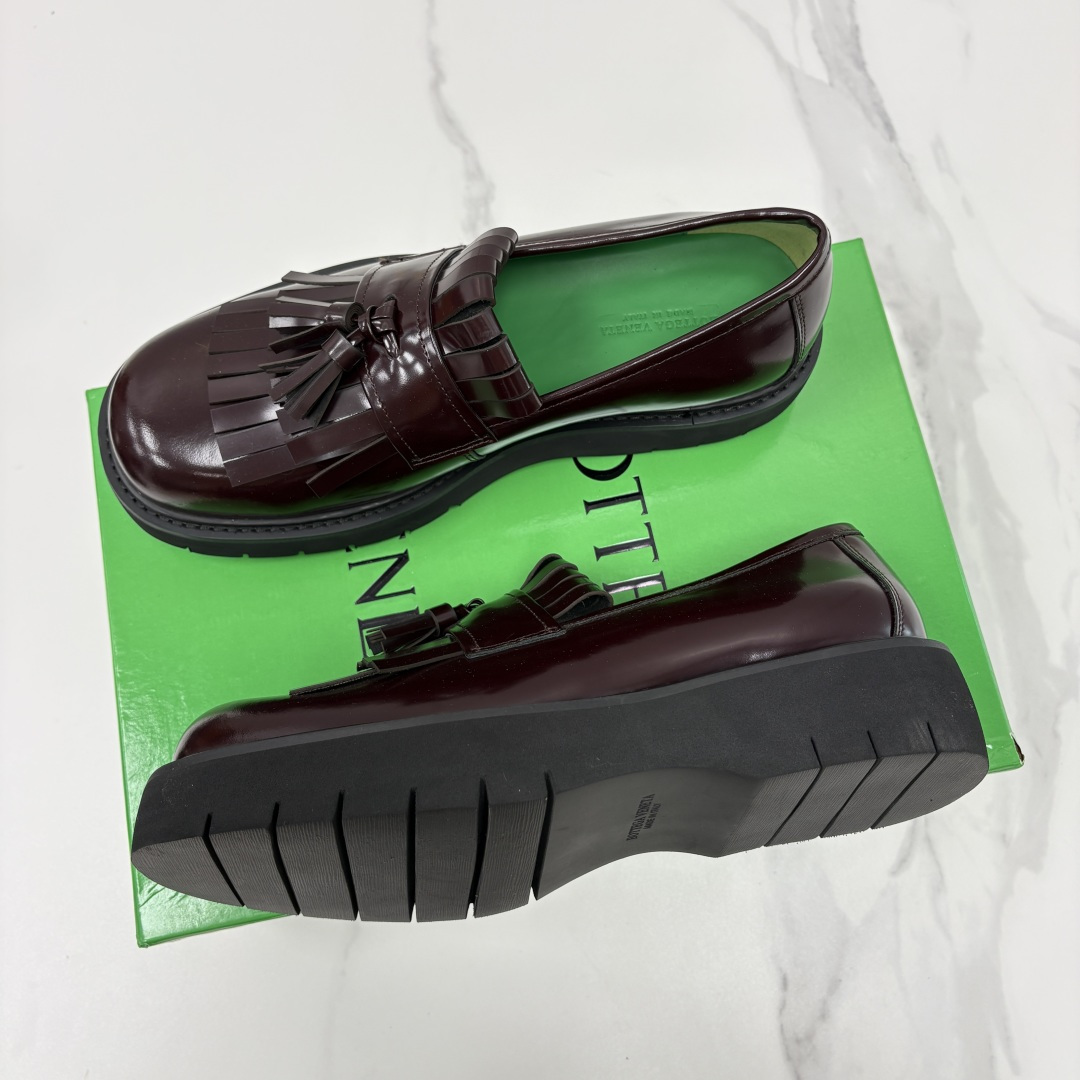 💋💍BV家新品  Botteg* Venet*/葆-蝶家 男士厚底流苏乐福鞋 最新款男士乐福皮鞋  进口