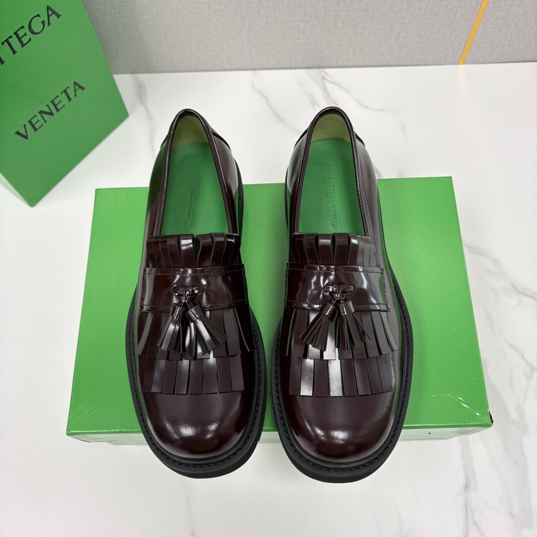💋💍BV家新品  Botteg* Venet*/葆-蝶家 男士厚底流苏乐福鞋 最新款男士乐福皮鞋  进口