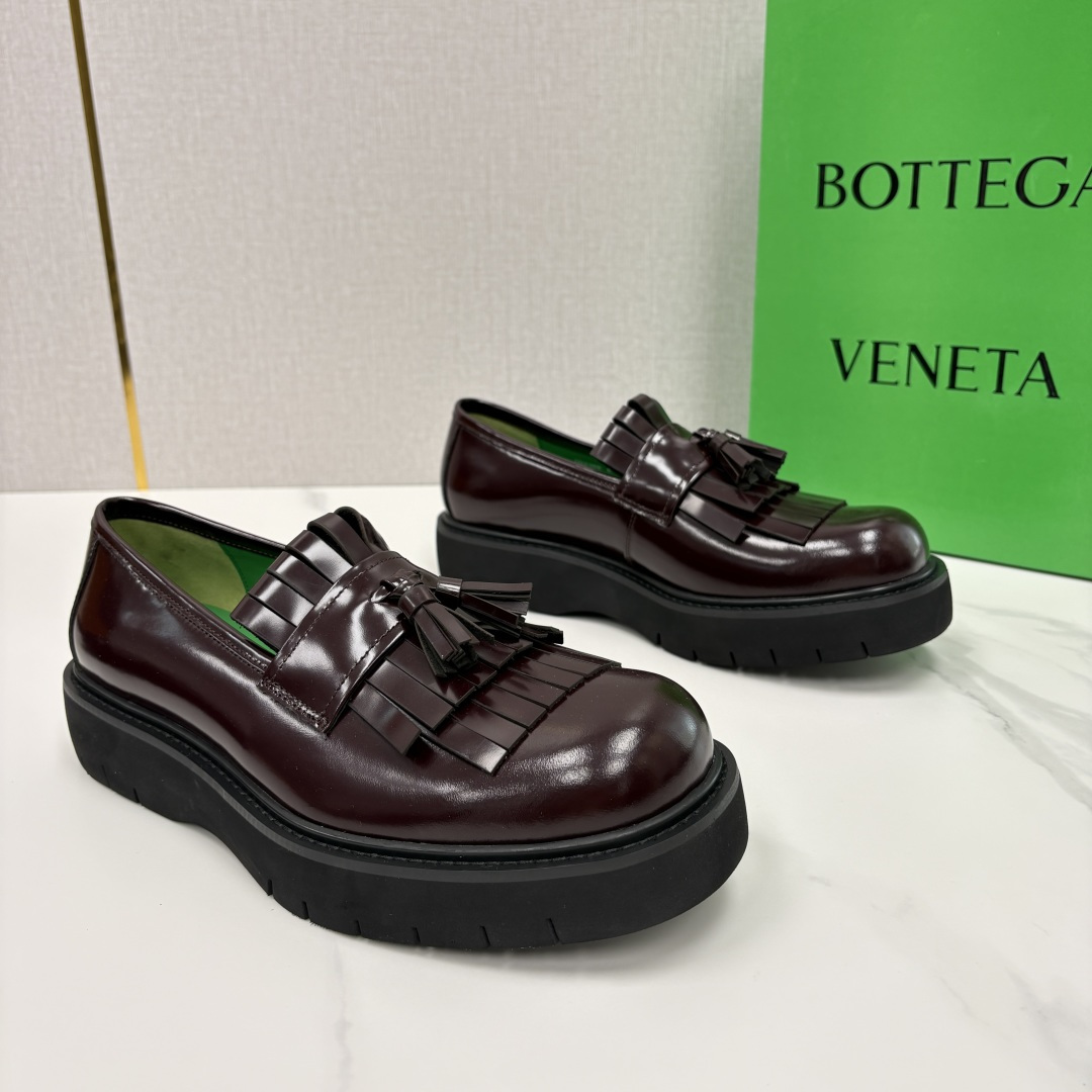 💋💍BV家新品  Botteg* Venet*/葆-蝶家 男士厚底流苏乐福鞋 最新款男士乐福皮鞋  进口