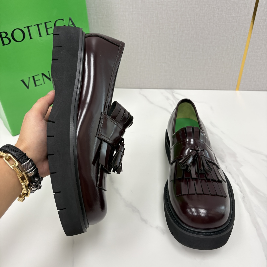 💋💍BV家新品  Botteg* Venet*/葆-蝶家 男士厚底流苏乐福鞋 最新款男士乐福皮鞋  进口
