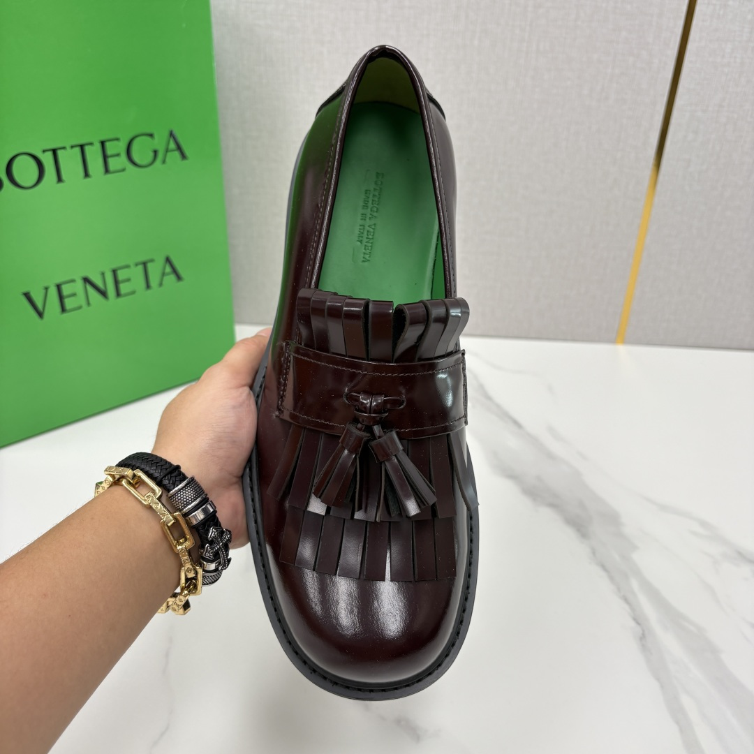 💋💍BV家新品  Botteg* Venet*/葆-蝶家 男士厚底流苏乐福鞋 最新款男士乐福皮鞋  进口