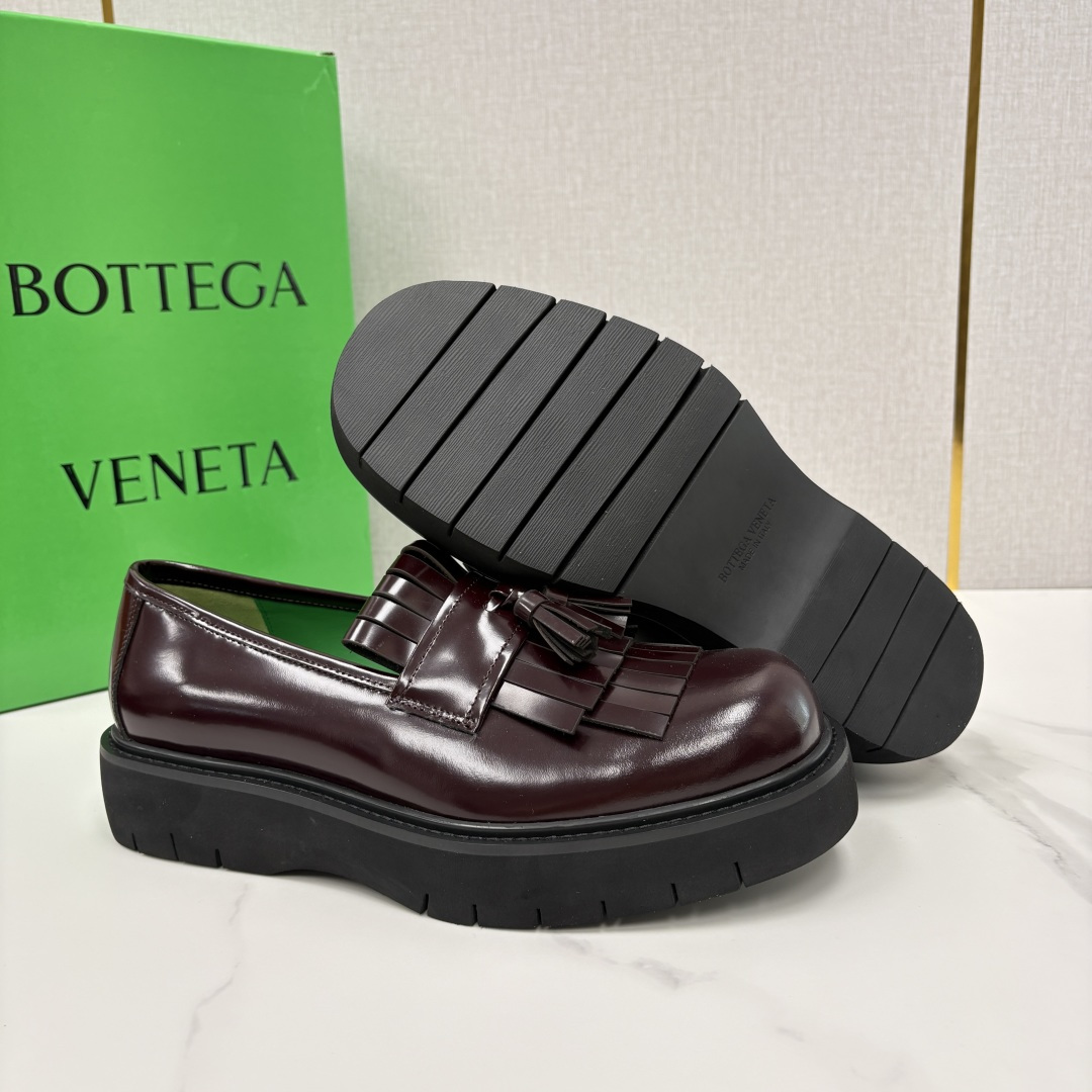 💋💍BV家新品  Botteg* Venet*/葆-蝶家 男士厚底流苏乐福鞋 最新款男士乐福皮鞋  进口