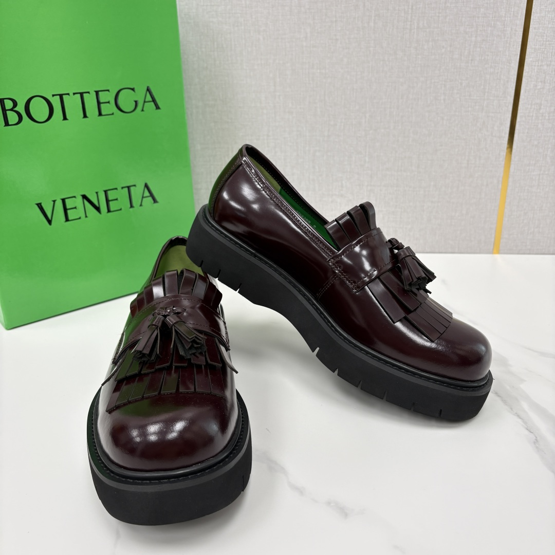 💋💍BV家新品  Botteg* Venet*/葆-蝶家 男士厚底流苏乐福鞋 最新款男士乐福皮鞋  进口