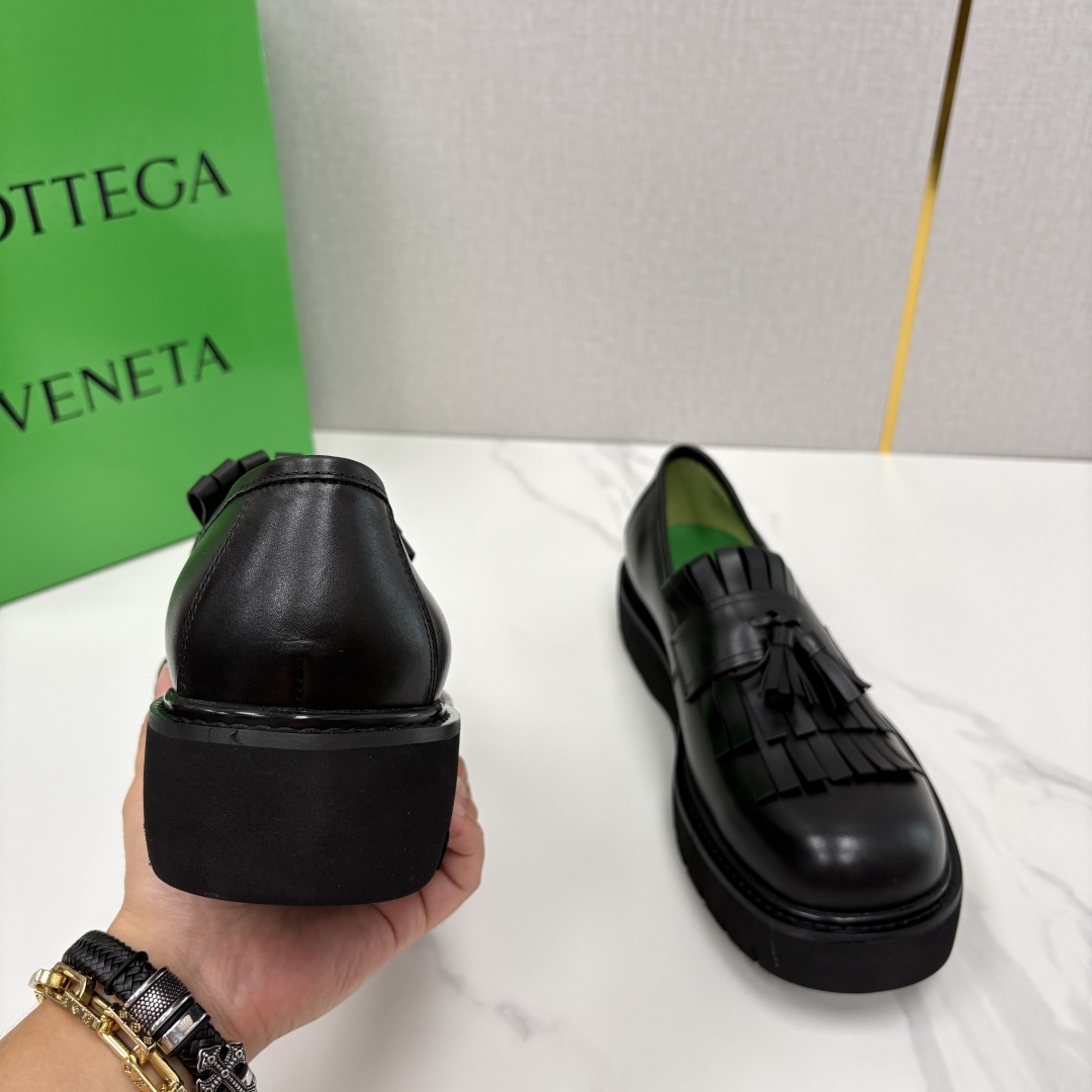 💋💍BV家新品  Botteg* Venet*/葆-蝶家 男士厚底流苏乐福鞋 最新款男士乐福皮鞋  进口