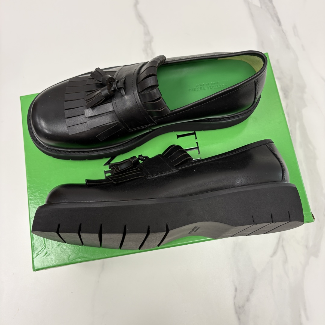 💋💍BV家新品  Botteg* Venet*/葆-蝶家 男士厚底流苏乐福鞋 最新款男士乐福皮鞋  进口