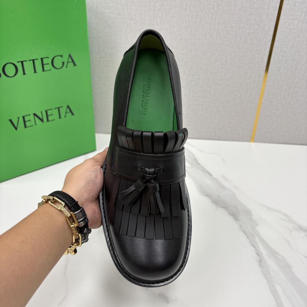 💋💍BV家新品  Botteg* Venet*/葆-蝶家 男士厚底流苏乐福鞋 最新款男士乐福皮鞋  进口
