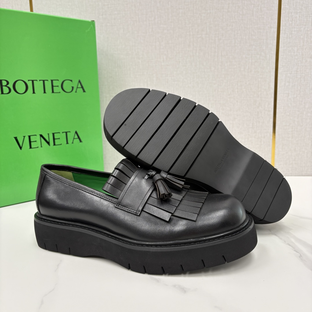 💋💍BV家新品  Botteg* Venet*/葆-蝶家 男士厚底流苏乐福鞋 最新款男士乐福皮鞋  进口