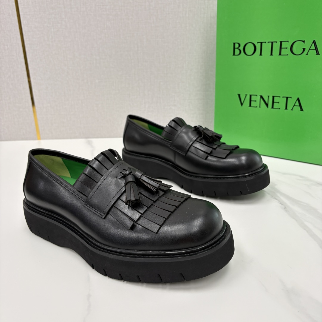 💋💍BV家新品  Botteg* Venet*/葆-蝶家 男士厚底流苏乐福鞋 最新款男士乐福皮鞋  进口