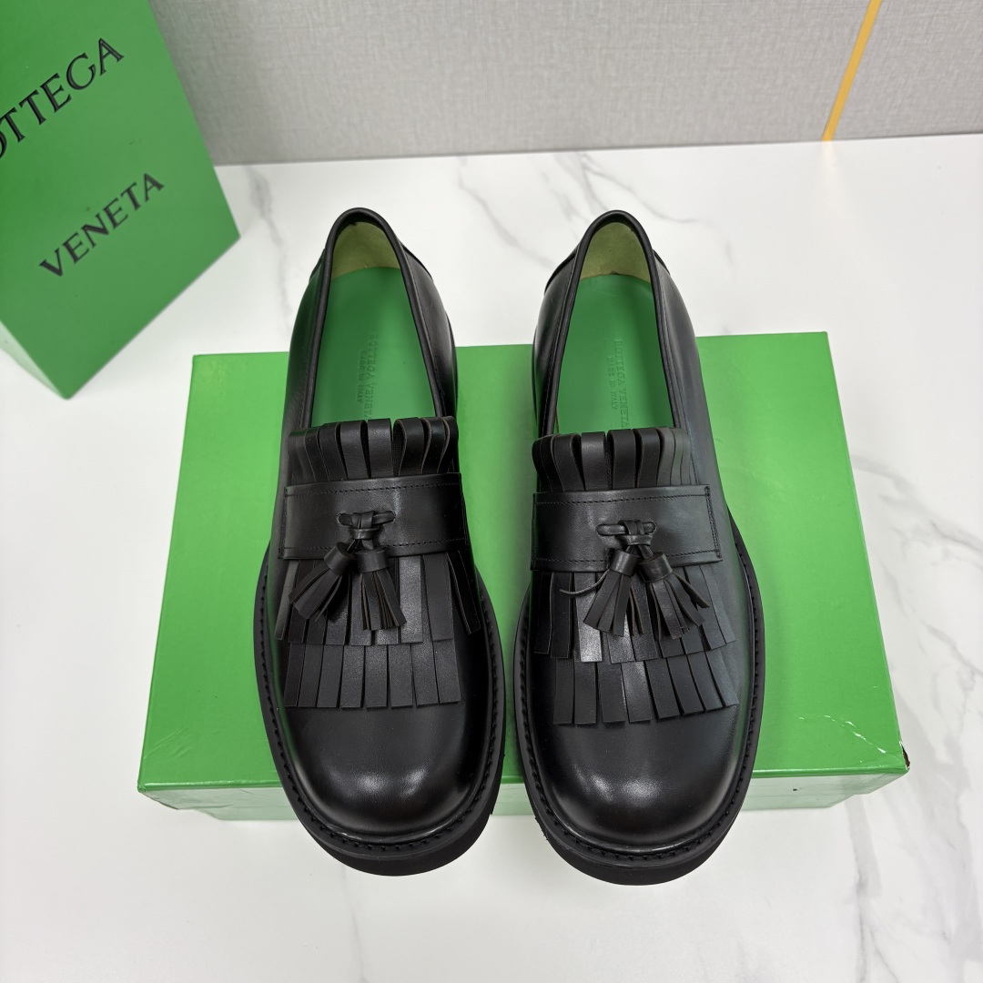 💋💍BV家新品  Botteg* Venet*/葆-蝶家 男士厚底流苏乐福鞋 最新款男士乐福皮鞋  进口