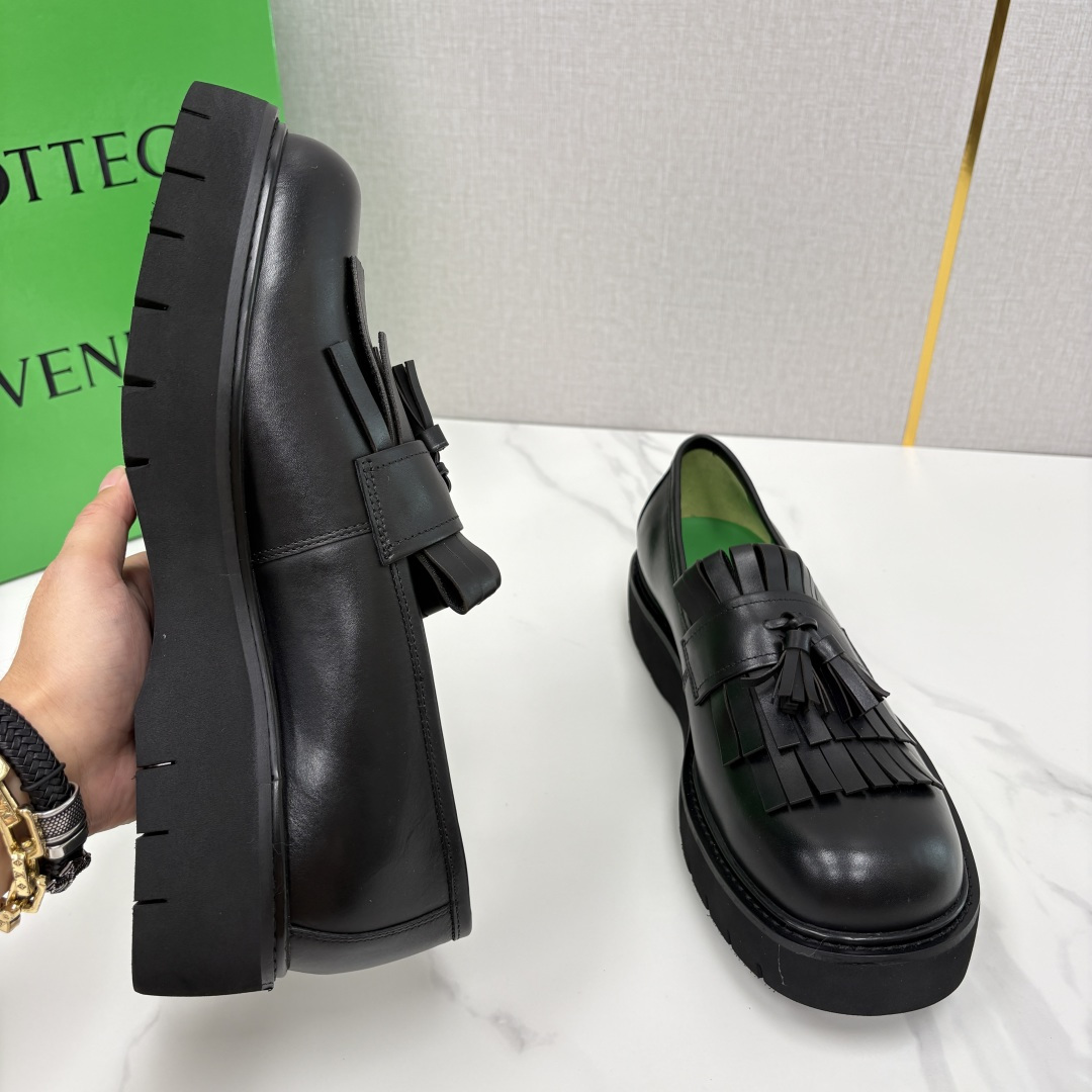 💋💍BV家新品  Botteg* Venet*/葆-蝶家 男士厚底流苏乐福鞋 最新款男士乐福皮鞋  进口