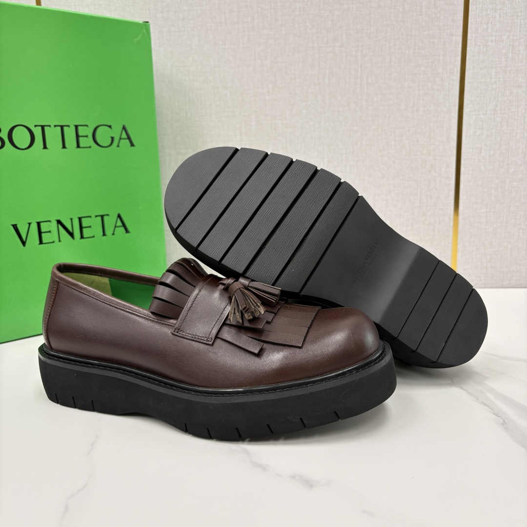 💋💍BV家新品  Botteg* Venet*/葆-蝶家 男士厚底流苏乐福鞋 最新款男士乐福皮鞋  进口
