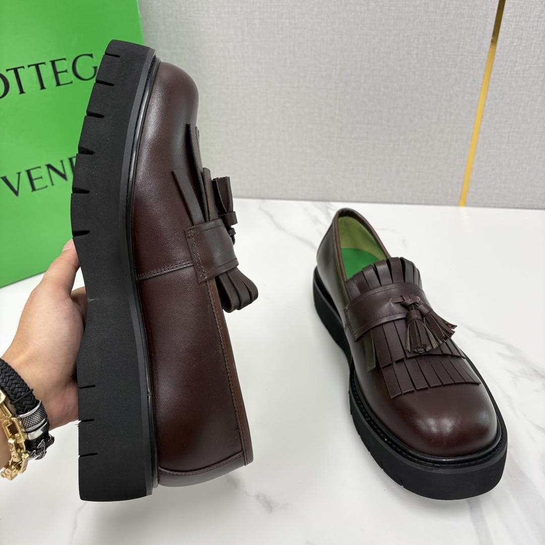 💋💍BV家新品  Botteg* Venet*/葆-蝶家 男士厚底流苏乐福鞋 最新款男士乐福皮鞋  进口