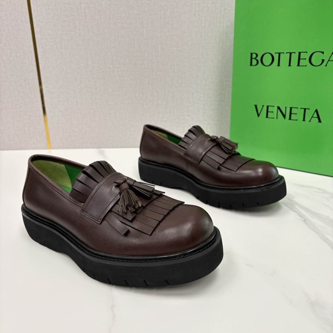 💋💍BV家新品  Botteg* Venet*/葆-蝶家 男士厚底流苏乐福鞋 最新款男士乐福皮鞋  进口
