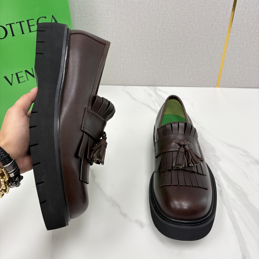 💋💍BV家新品  Botteg* Venet*/葆-蝶家 男士厚底流苏乐福鞋 最新款男士乐福皮鞋  进口