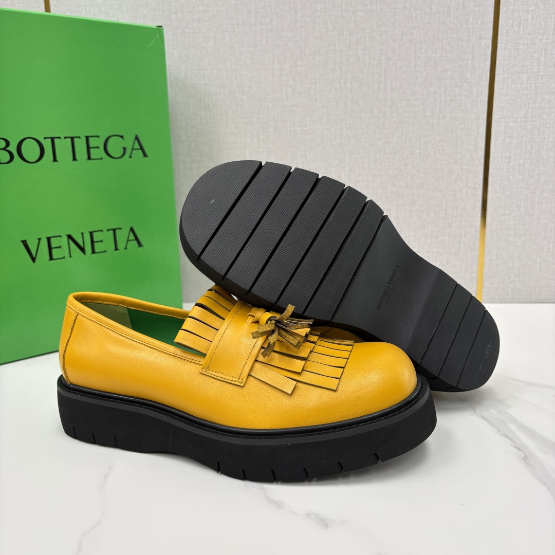 💋💍BV家新品  Botteg* Venet*/葆-蝶家 男士厚底流苏乐福鞋 最新款男士乐福皮鞋  进口