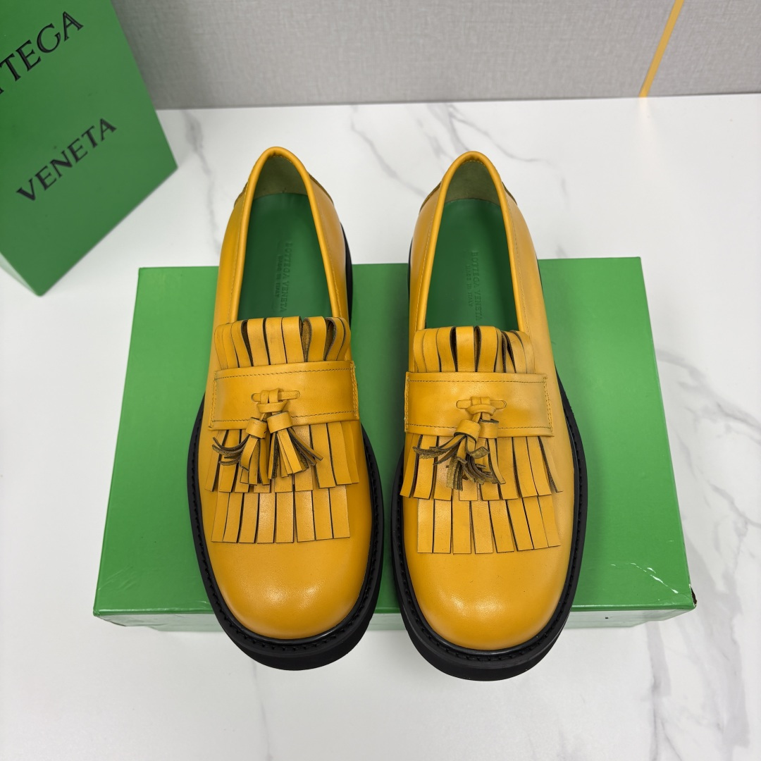 💋💍BV家新品  Botteg* Venet*/葆-蝶家 男士厚底流苏乐福鞋 最新款男士乐福皮鞋  进口