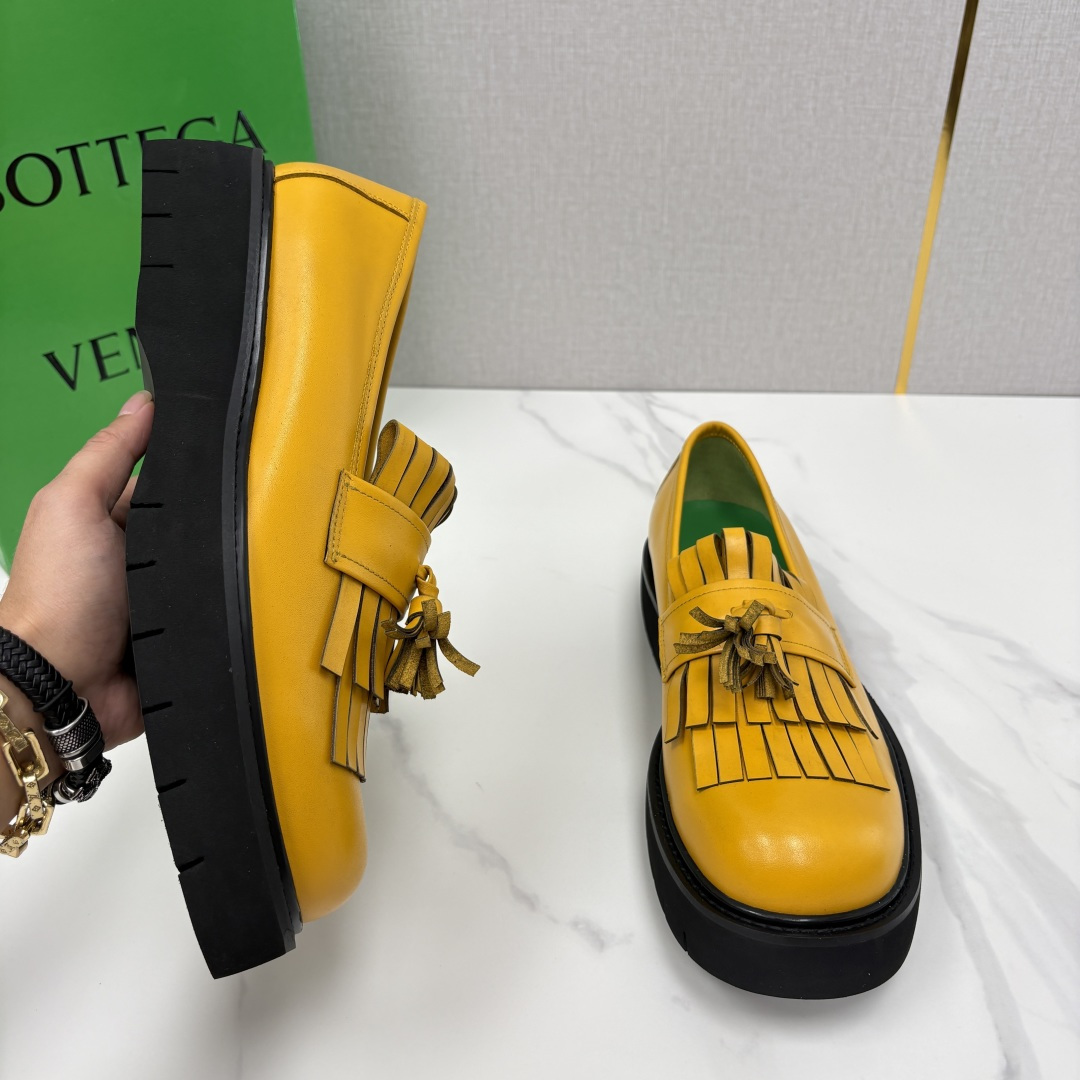💋💍BV家新品  Botteg* Venet*/葆-蝶家 男士厚底流苏乐福鞋 最新款男士乐福皮鞋  进口