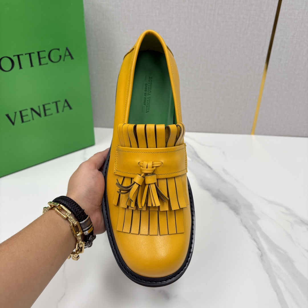 💋💍BV家新品  Botteg* Venet*/葆-蝶家 男士厚底流苏乐福鞋 最新款男士乐福皮鞋  进口