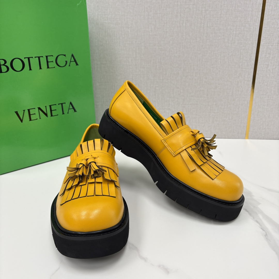 💋💍BV家新品  Botteg* Venet*/葆-蝶家 男士厚底流苏乐福鞋 最新款男士乐福皮鞋  进口