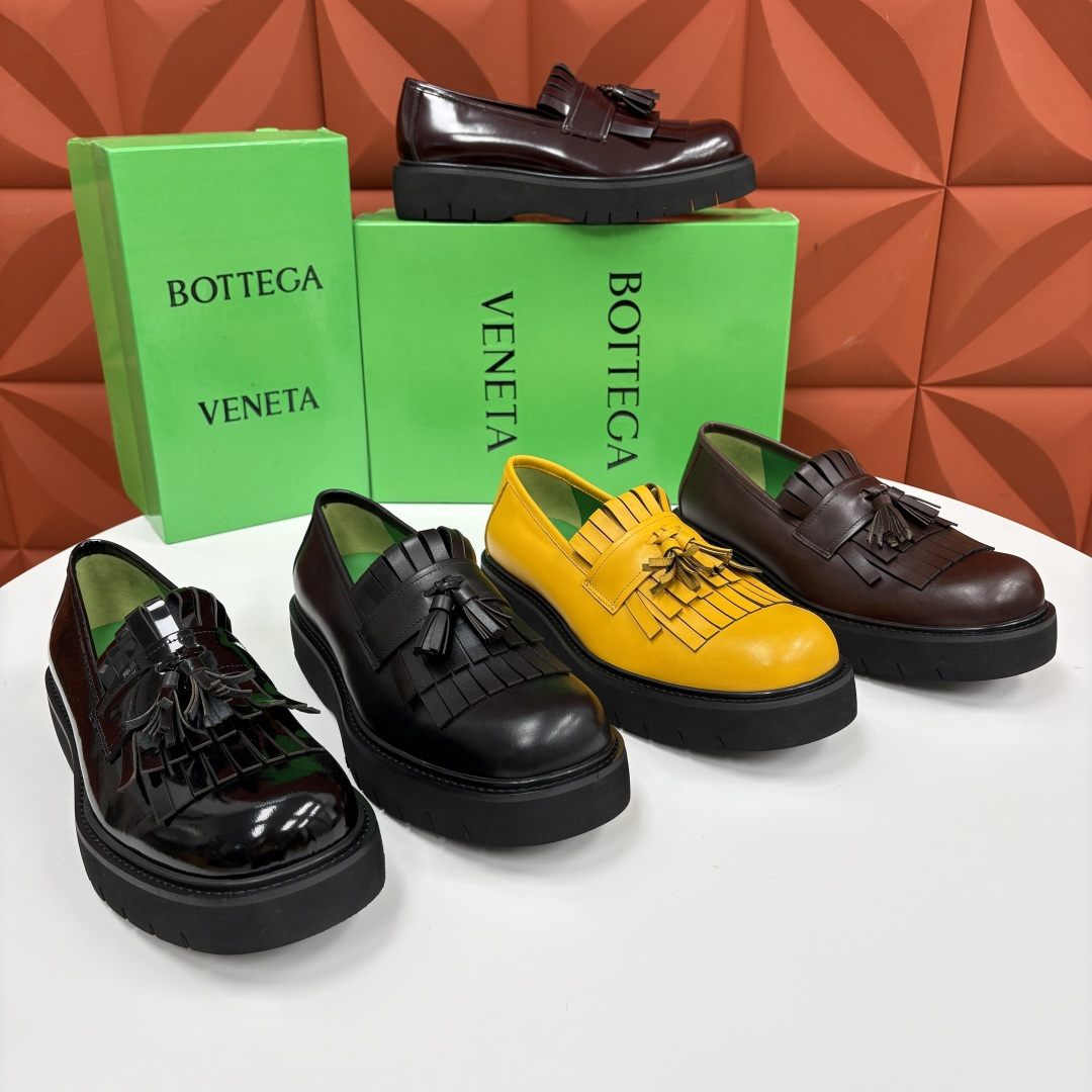 💋💍BV家新品  Botteg* Venet*/葆-蝶家 男士厚底流苏乐福鞋 最新款男士乐福皮鞋  进口