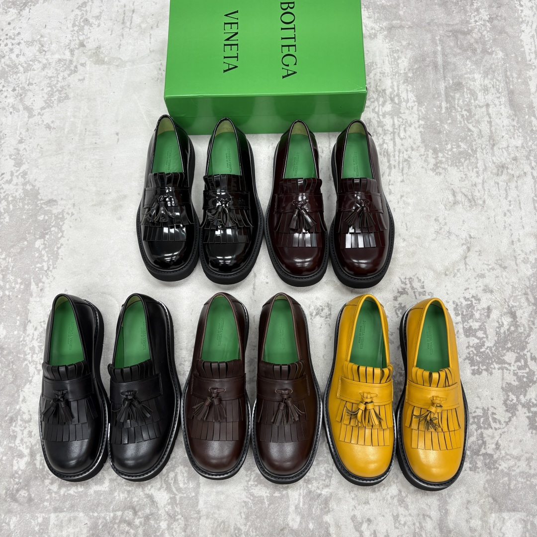 💋💍BV家新品  Botteg* Venet*/葆-蝶家 男士厚底流苏乐福鞋 最新款男士乐福皮鞋  进口