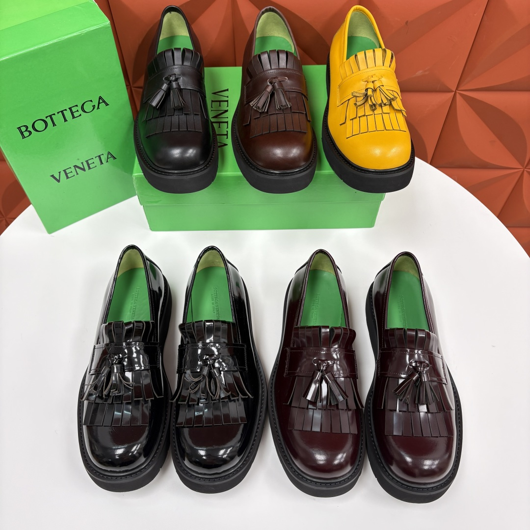 💋💍BV家新品  Botteg* Venet*/葆-蝶家 男士厚底流苏乐福鞋 最新款男士乐福皮鞋  进口