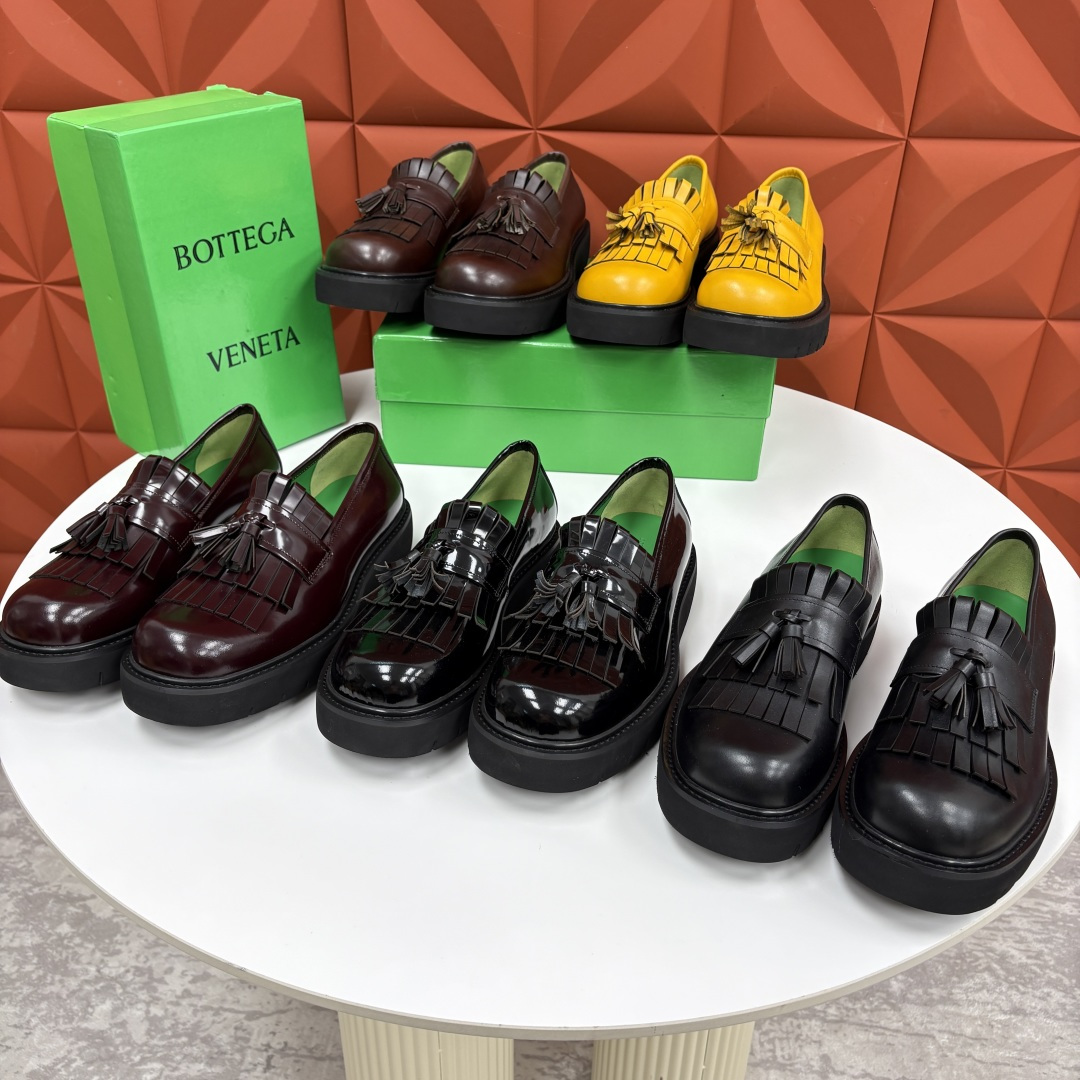 💋💍BV家新品  Botteg* Venet*/葆-蝶家 男士厚底流苏乐福鞋 最新款男士乐福皮鞋  进口