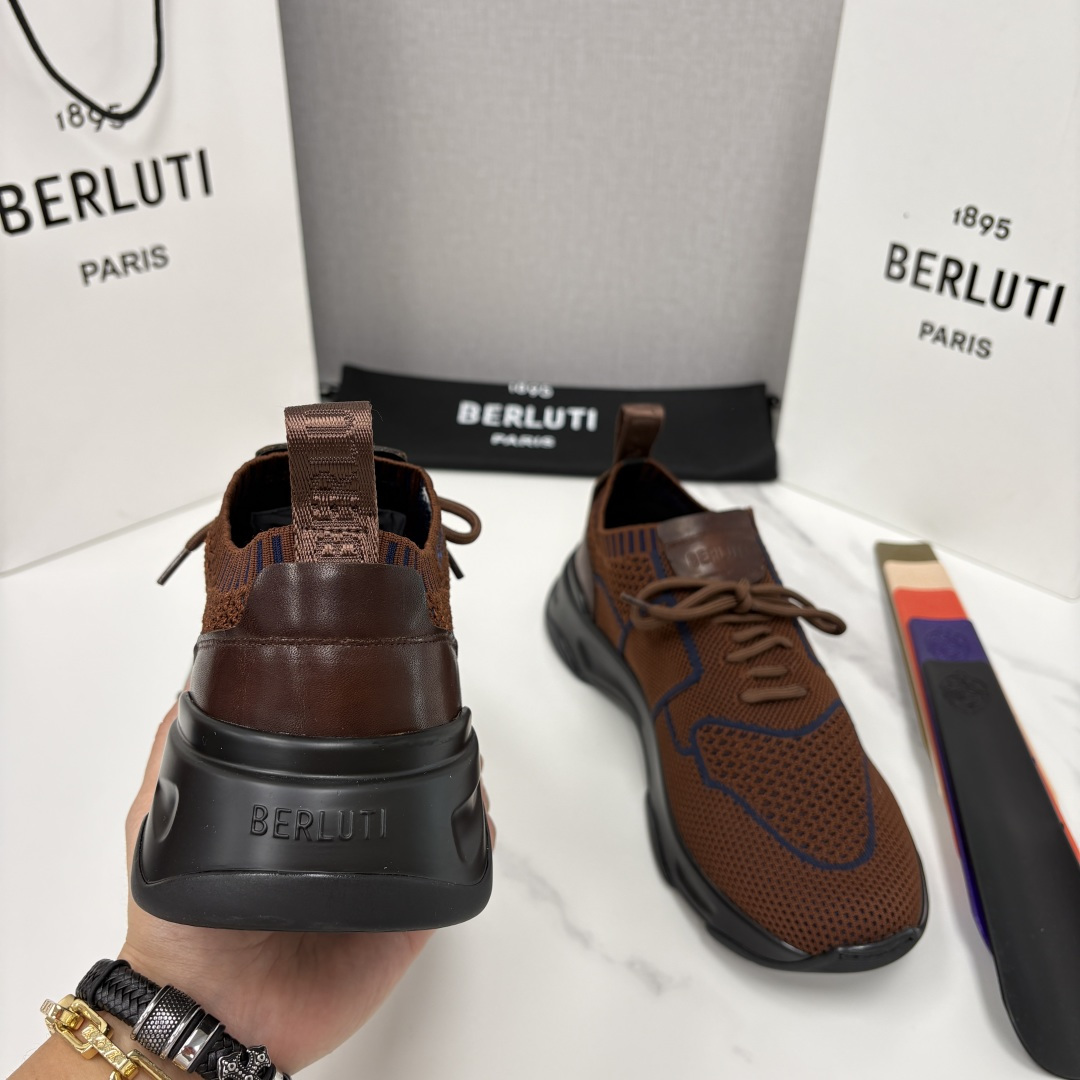 💋💍 布鲁提  Berlut* Shadow 定制色飞织运动鞋履  现官方  11,700  香港购入原