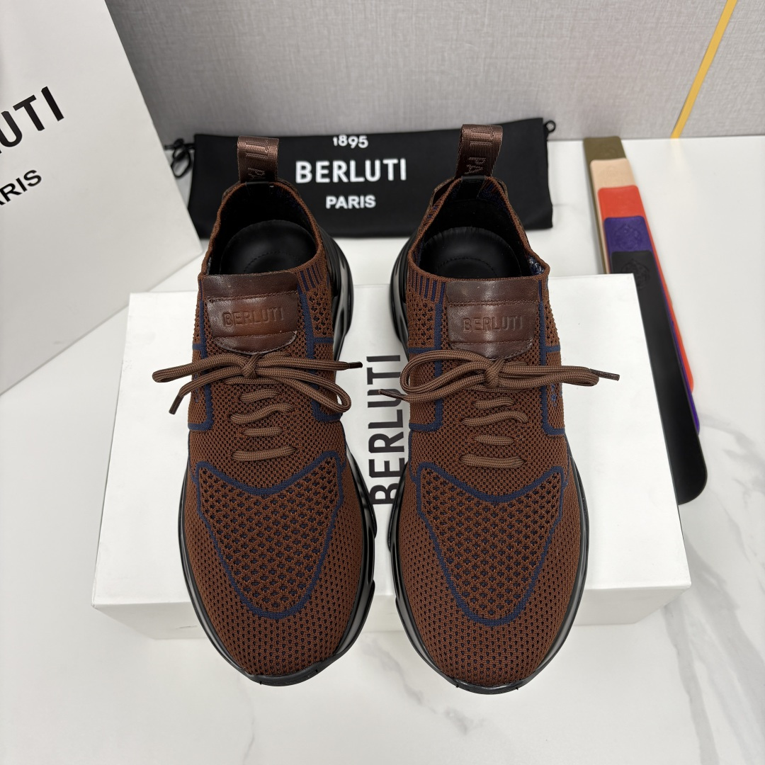 💋💍 布鲁提  Berlut* Shadow 定制色飞织运动鞋履  现官方  11,700  香港购入原