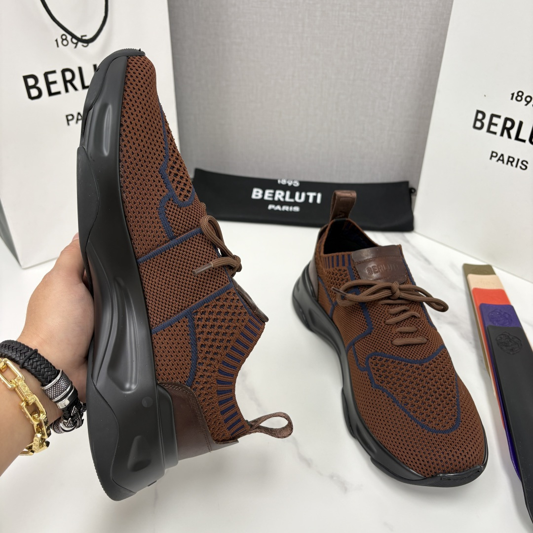 💋💍 布鲁提  Berlut* Shadow 定制色飞织运动鞋履  现官方  11,700  香港购入原