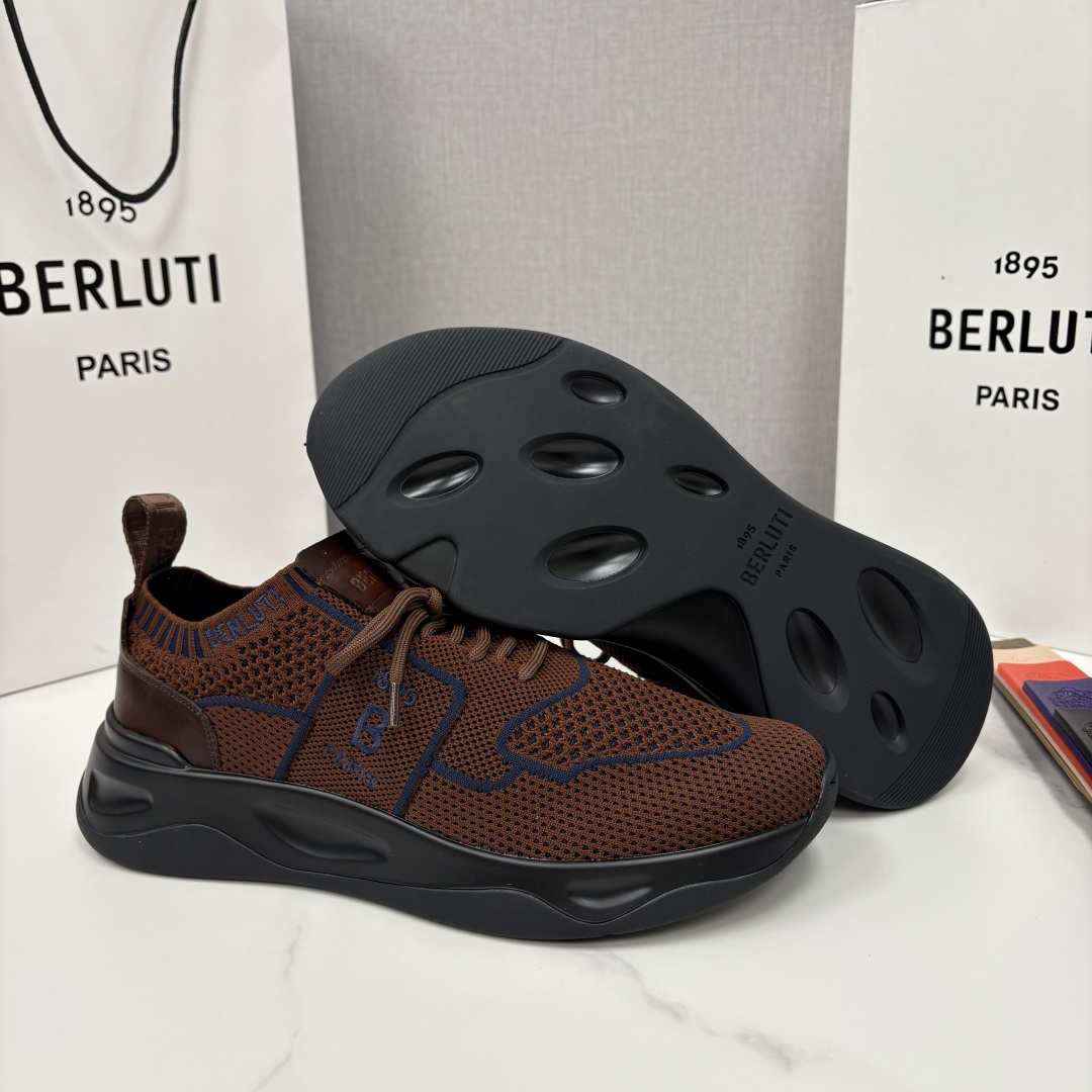 💋💍 布鲁提  Berlut* Shadow 定制色飞织运动鞋履  现官方  11,700  香港购入原