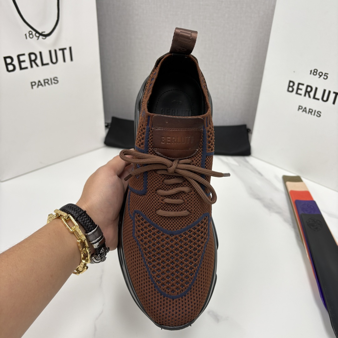 💋💍 布鲁提  Berlut* Shadow 定制色飞织运动鞋履  现官方  11,700  香港购入原