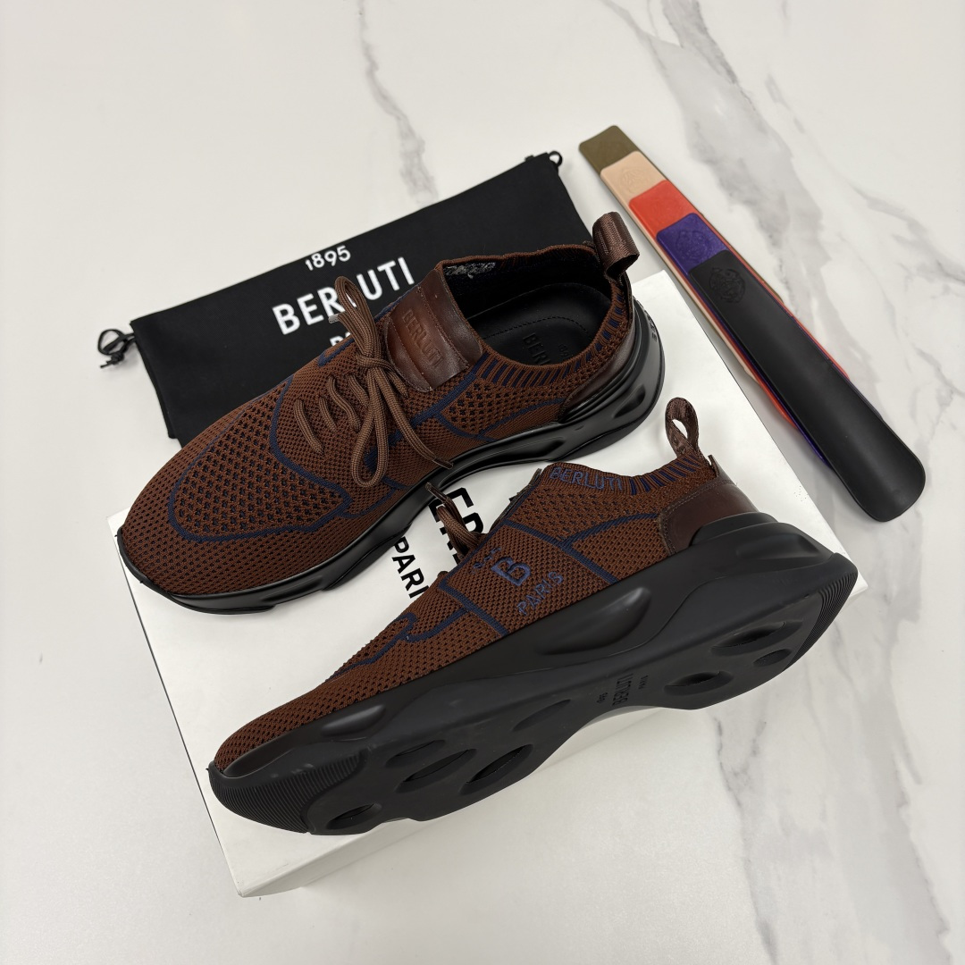 💋💍 布鲁提  Berlut* Shadow 定制色飞织运动鞋履  现官方  11,700  香港购入原