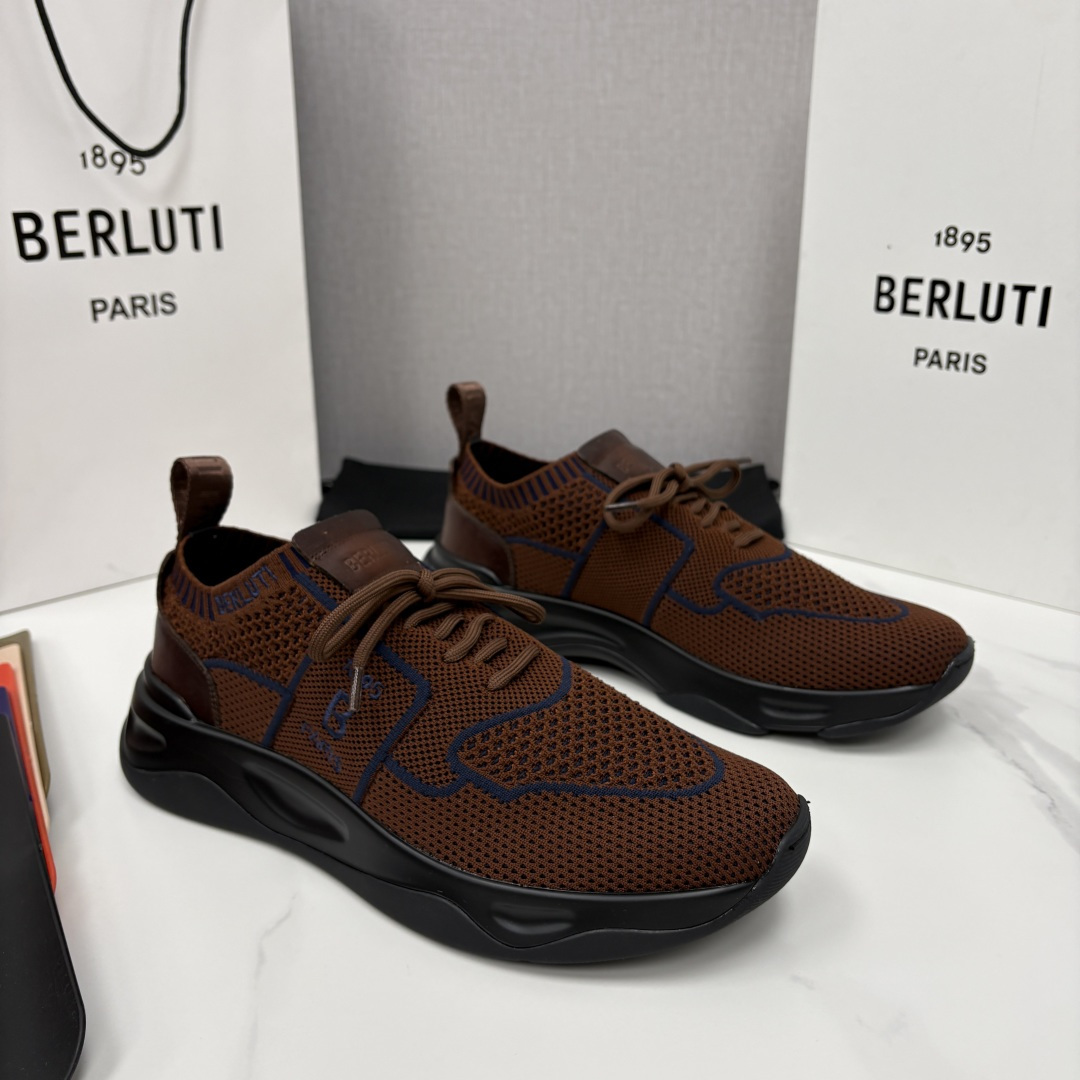 💋💍 布鲁提  Berlut* Shadow 定制色飞织运动鞋履  现官方  11,700  香港购入原