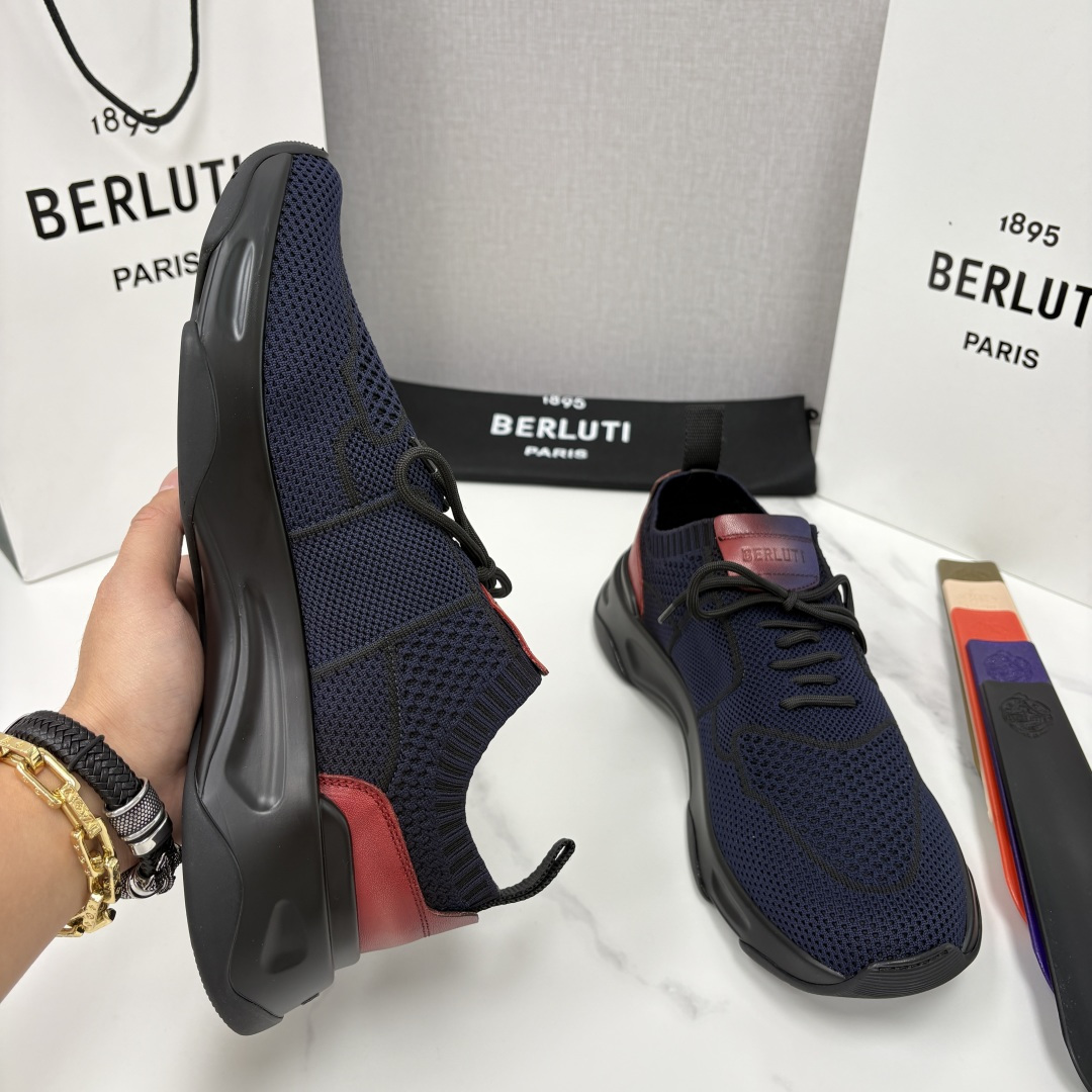 💋💍 布鲁提  Berlut* Shadow 定制色飞织运动鞋履  现官方  11,700  香港购入原