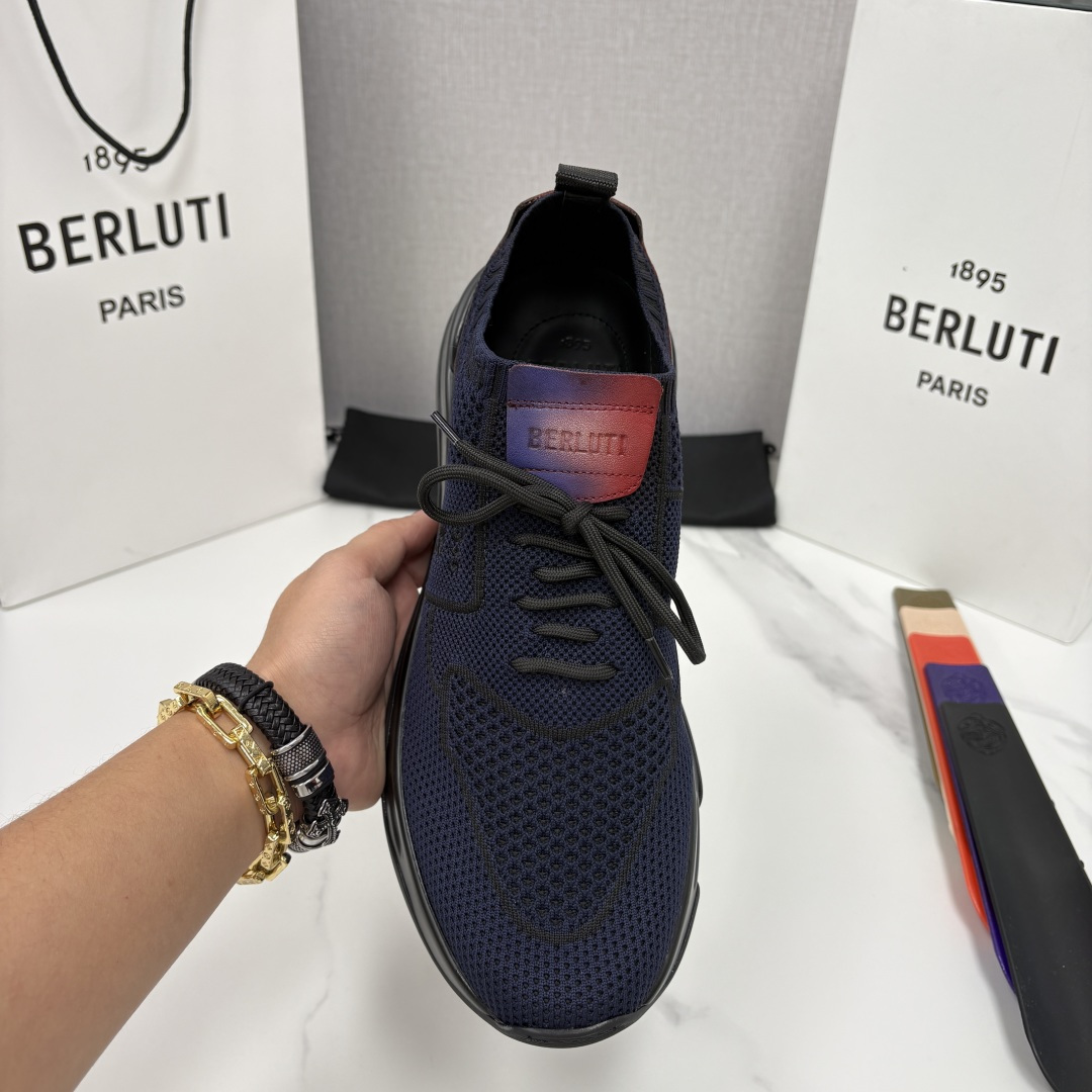 💋💍 布鲁提  Berlut* Shadow 定制色飞织运动鞋履  现官方  11,700  香港购入原