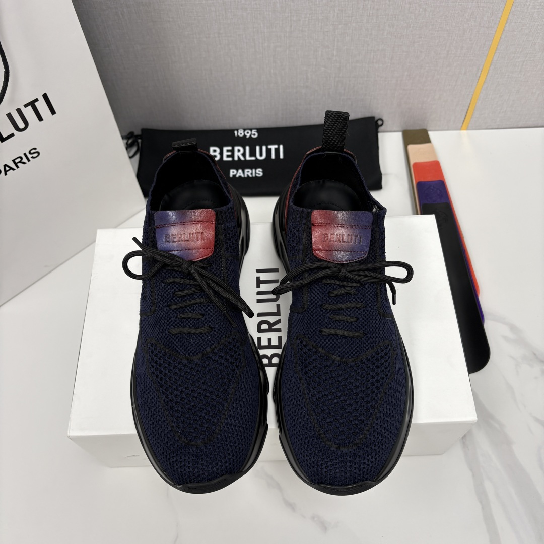 💋💍 布鲁提  Berlut* Shadow 定制色飞织运动鞋履  现官方  11,700  香港购入原