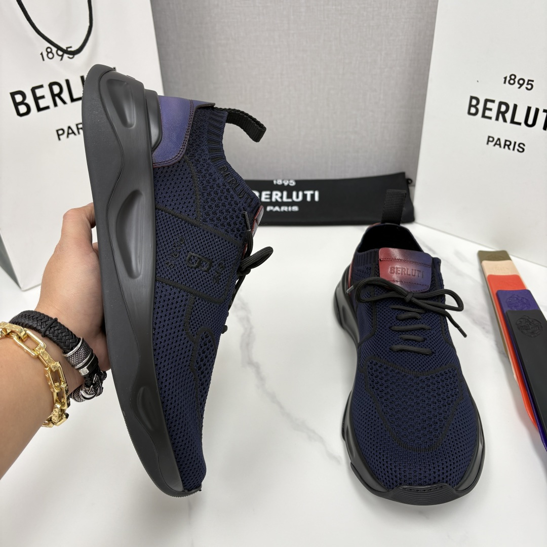 💋💍 布鲁提  Berlut* Shadow 定制色飞织运动鞋履  现官方  11,700  香港购入原