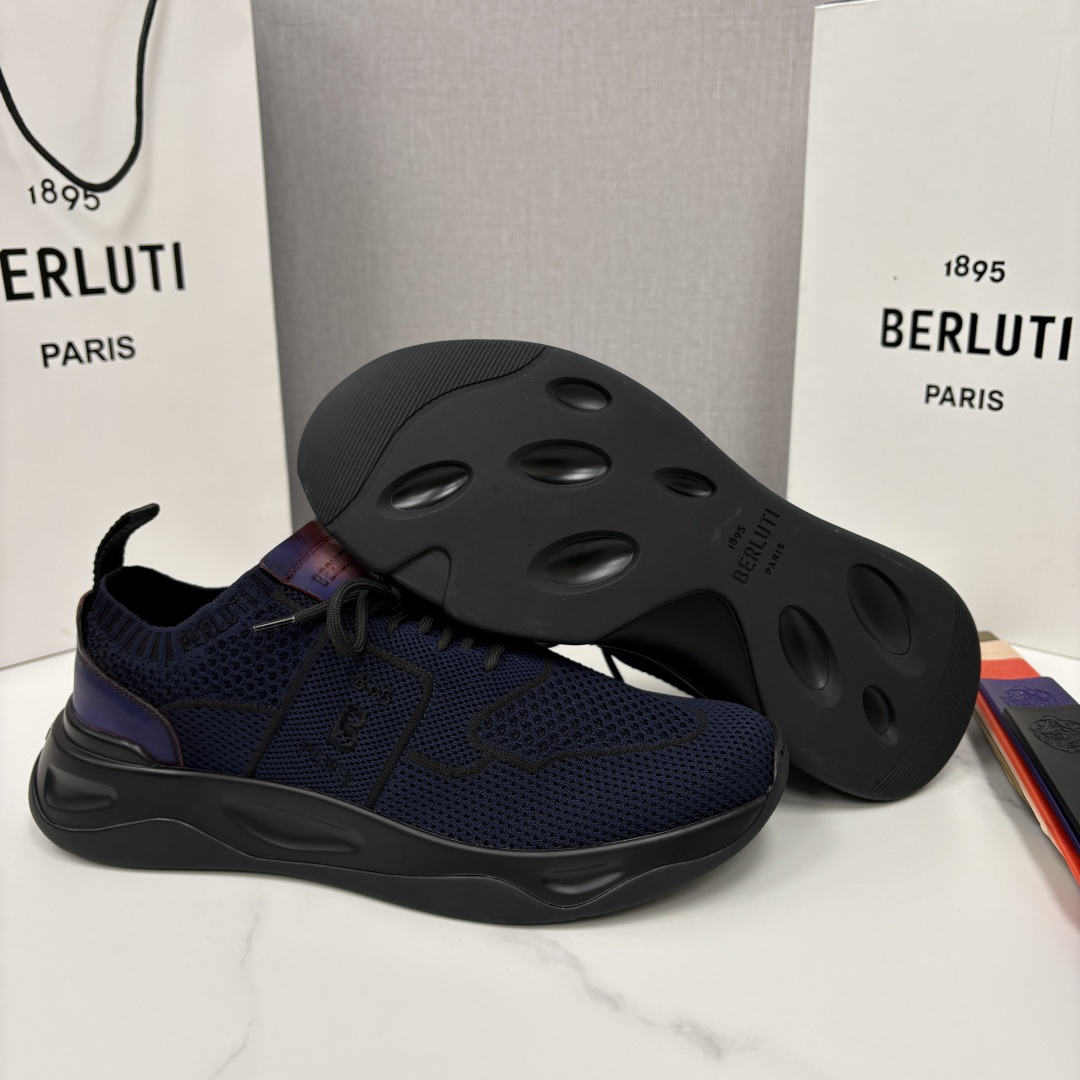 💋💍 布鲁提  Berlut* Shadow 定制色飞织运动鞋履  现官方  11,700  香港购入原