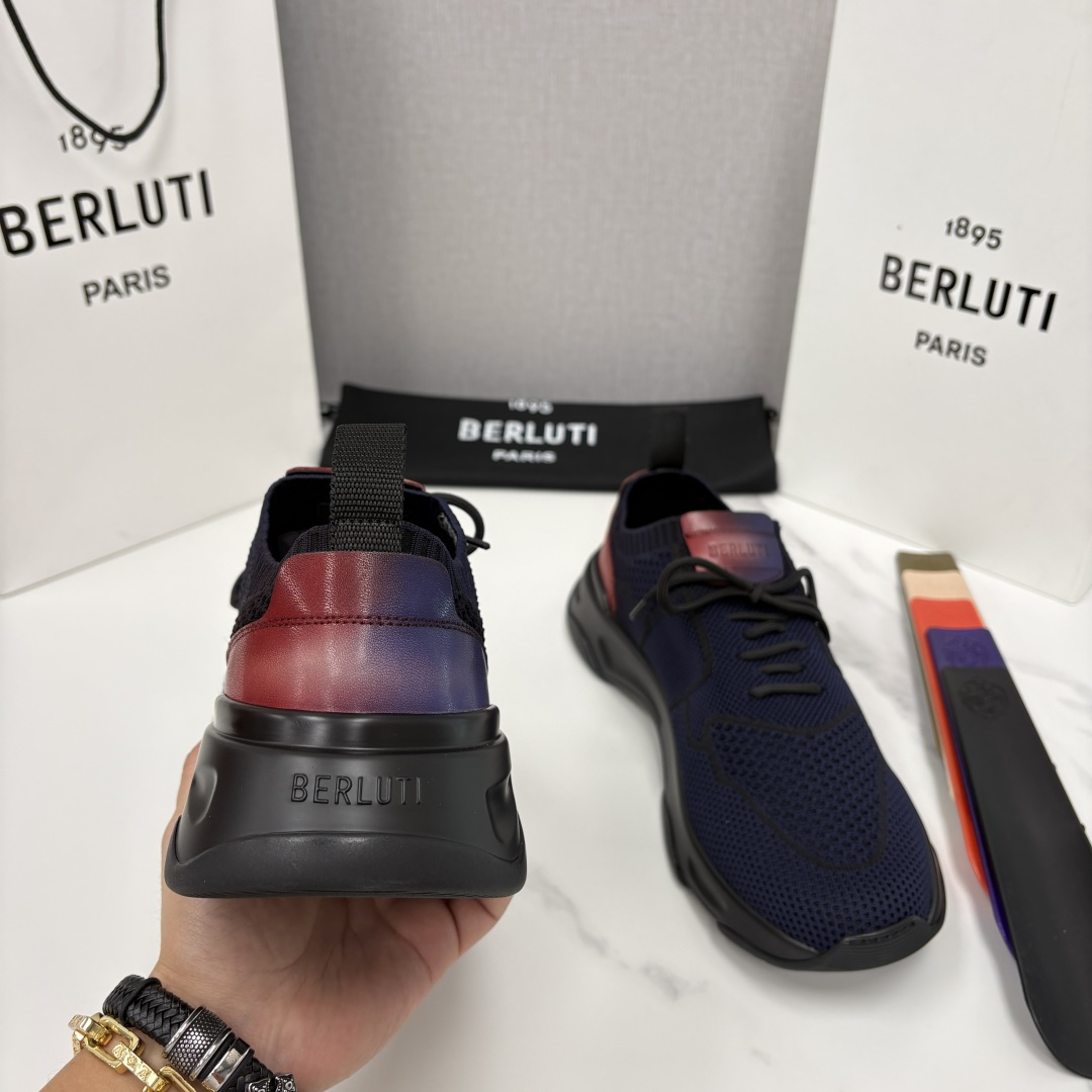 💋💍 布鲁提  Berlut* Shadow 定制色飞织运动鞋履  现官方  11,700  香港购入原