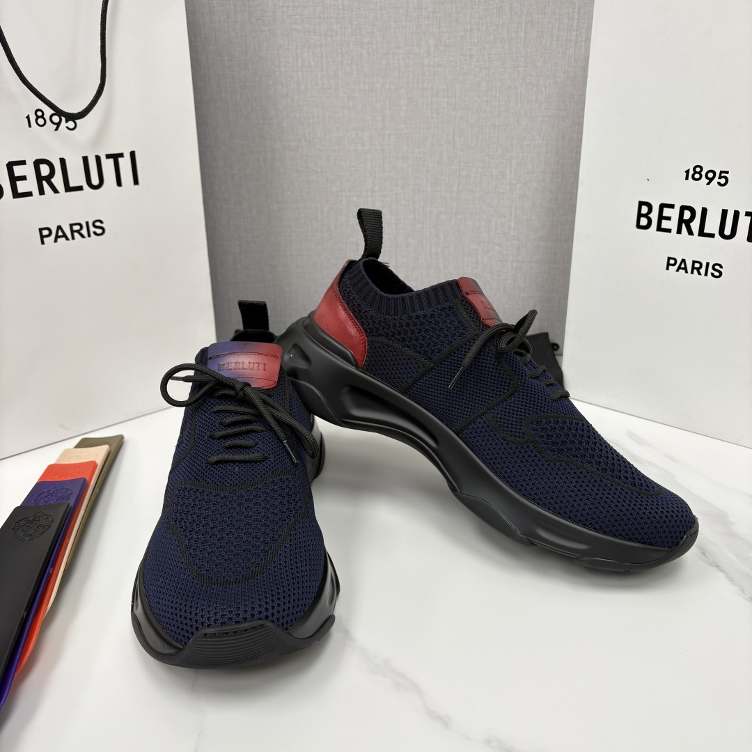 💋💍 布鲁提  Berlut* Shadow 定制色飞织运动鞋履  现官方  11,700  香港购入原