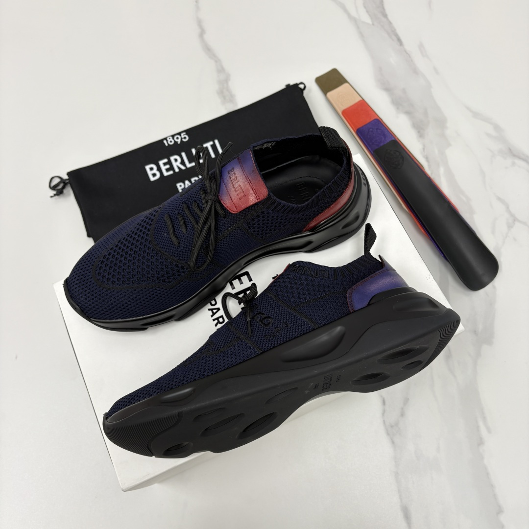 💋💍 布鲁提  Berlut* Shadow 定制色飞织运动鞋履  现官方  11,700  香港购入原